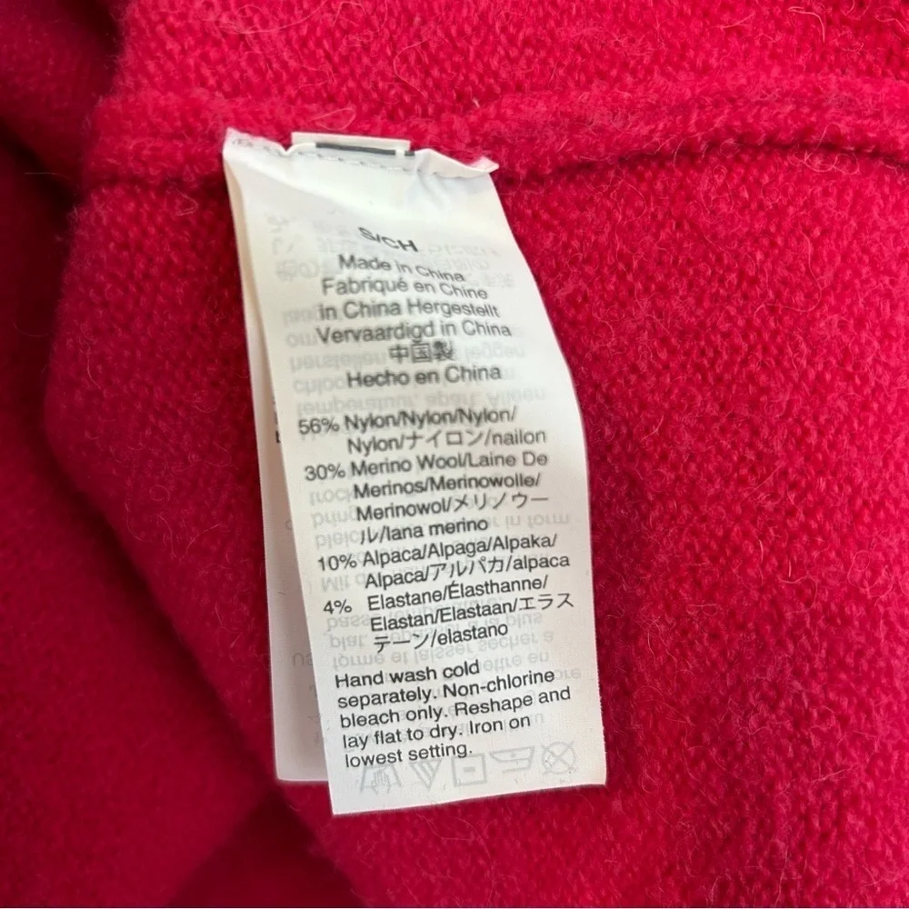 J. Crew Bright Pink Wool/Alpaca Blend Pullover Crewneck Sweater Size Small